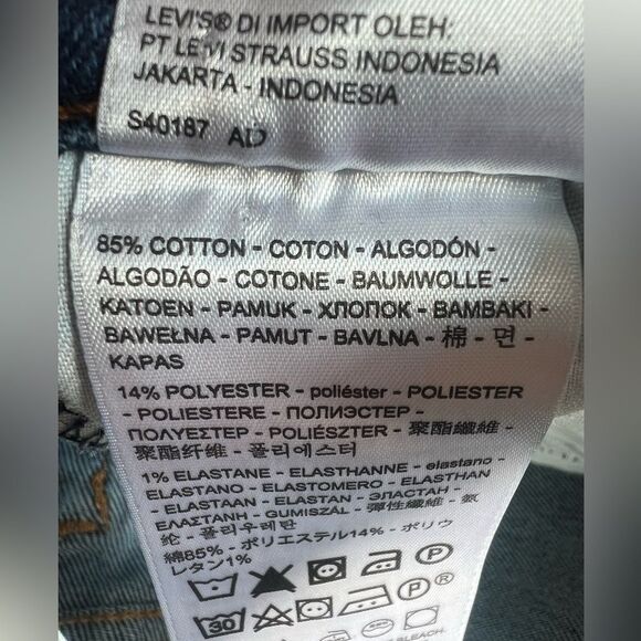 Levi’s Strauss wedgie straight button fly jeans size 27 distressed mid wash boho - Picture 12 of 12